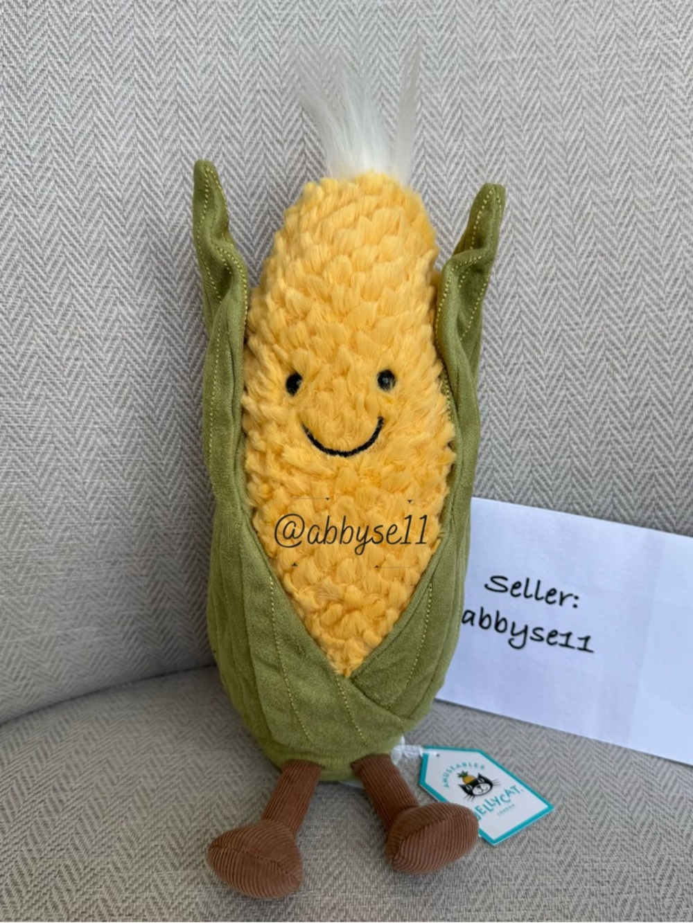 Jellycat Amuseables Sweetcorn - Authentic - Brand New With Tags - Fast Ship